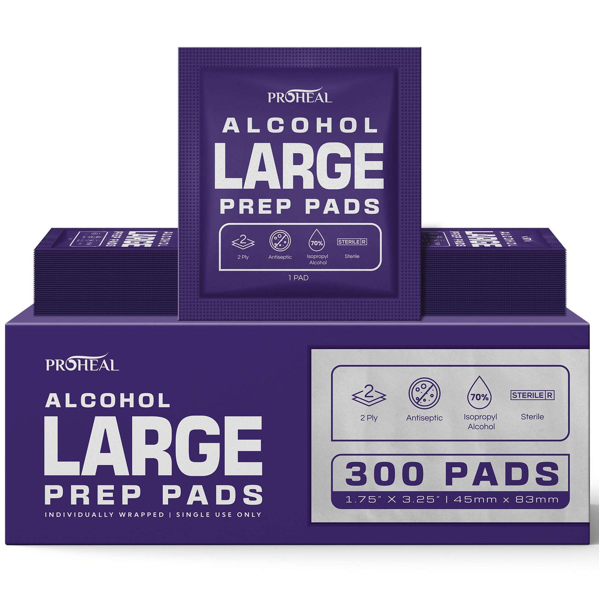 Alcohol Prep Pads - 150 70% Isopropyl Alcohol Wipes Individually Wrapped