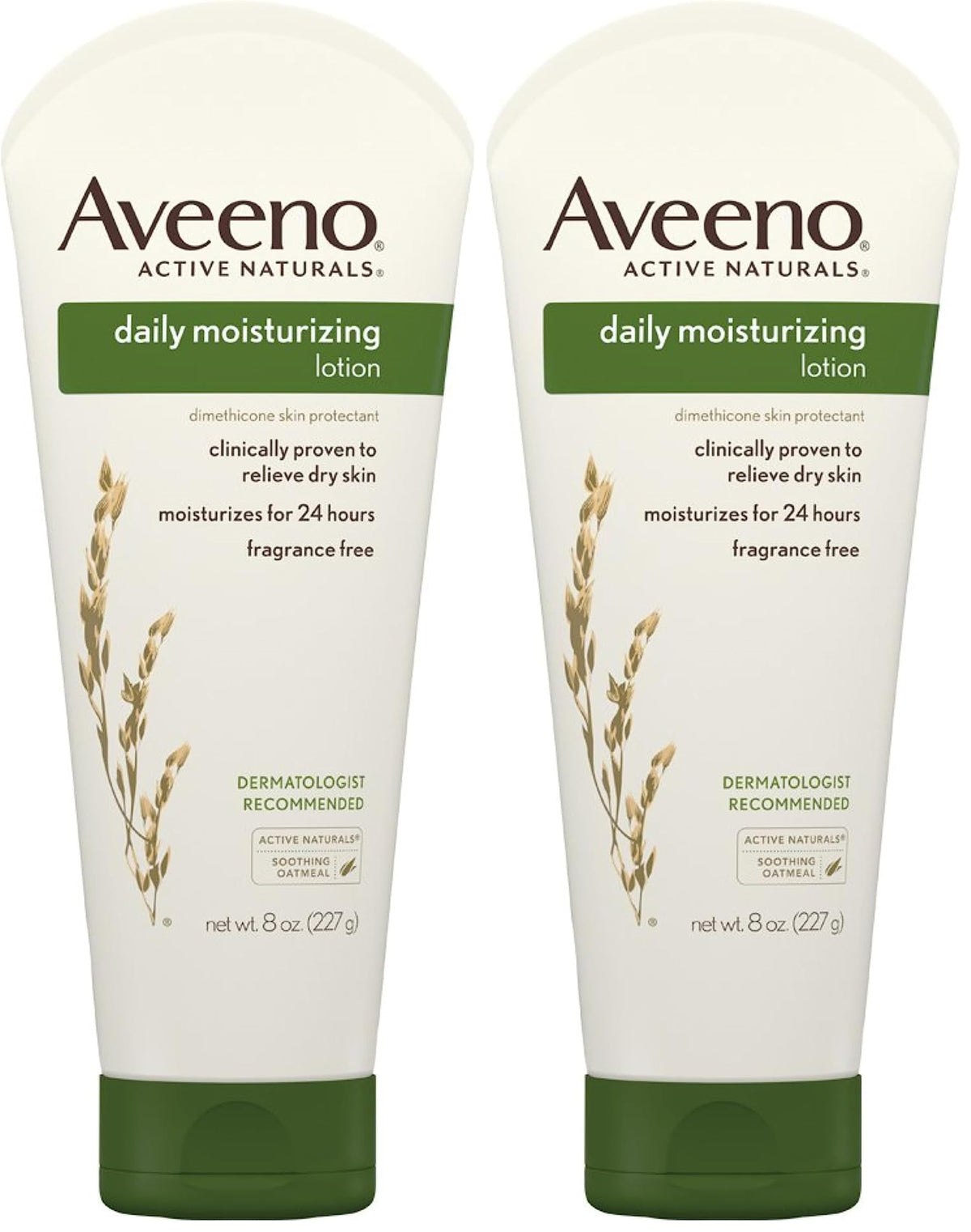 Aveeno Daily Moisturizing Body Lotion for Normal to Dry Skin, Moisturizer with Soothing Prebiotic Oat, Non Greasy, Non Comedogenic, Fragrance Free Body Lotion for Women & Men, 18 Fl Oz