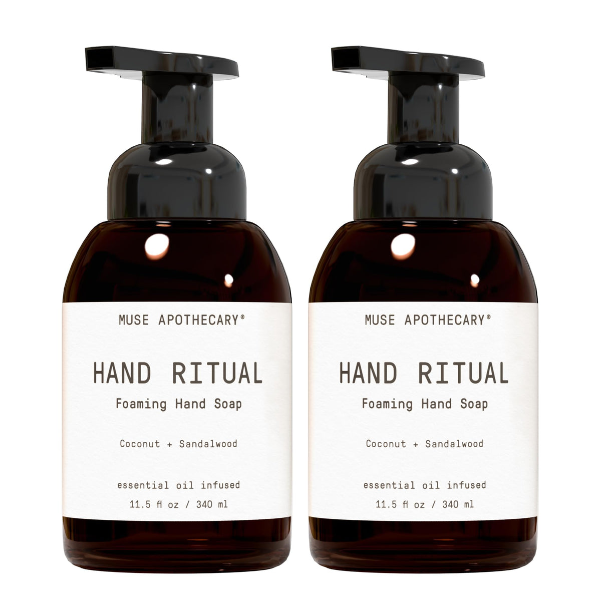 Muse Apothecary Hand Ritual - Aromatic and Nourishing Hand Soap, Infused with Natural Aromatherapy Essential Oils - USDA Certified Biobased - 16 oz, Aloe + Eucalyptus + Lavender, 2 Pack
