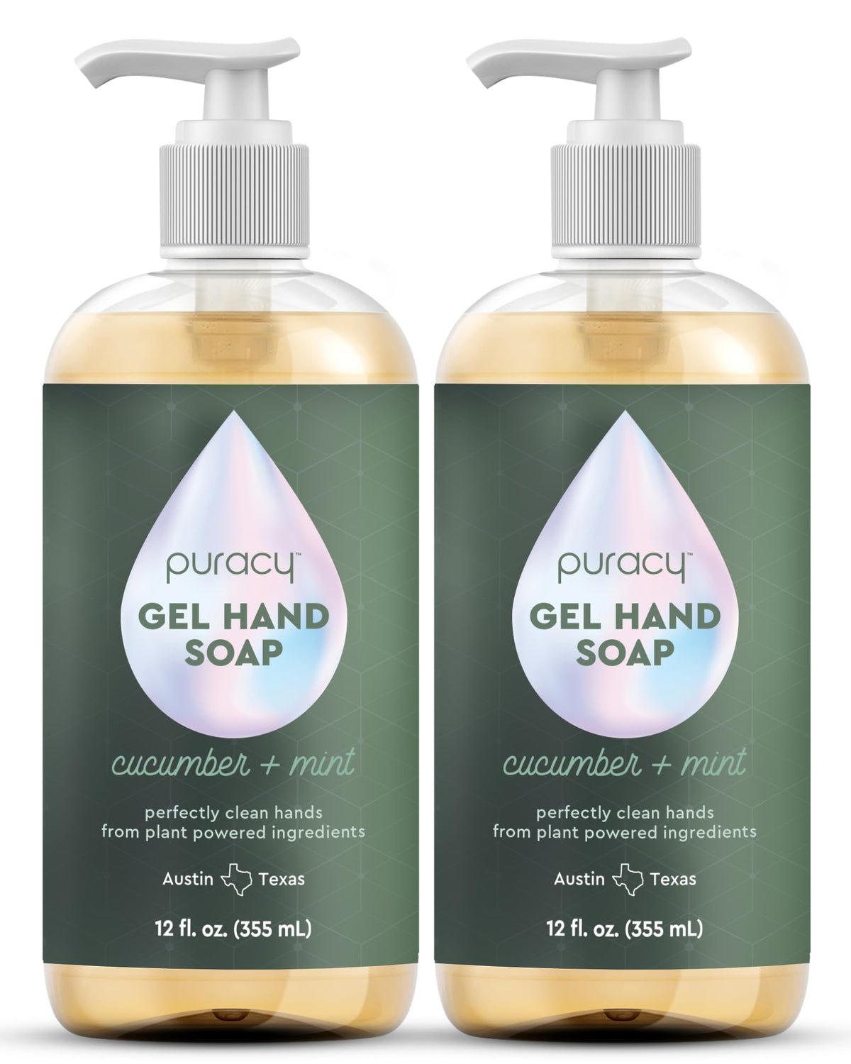 Puracy Organic Hand Soap, For the Professional Hand Washers We've All Become, Moisturizing Natural Gel Hand Wash Soap, Liquid Hand Soap Refills for Soft Skin (12 fl.oz, Lavender & Vanilla) 2-Pack