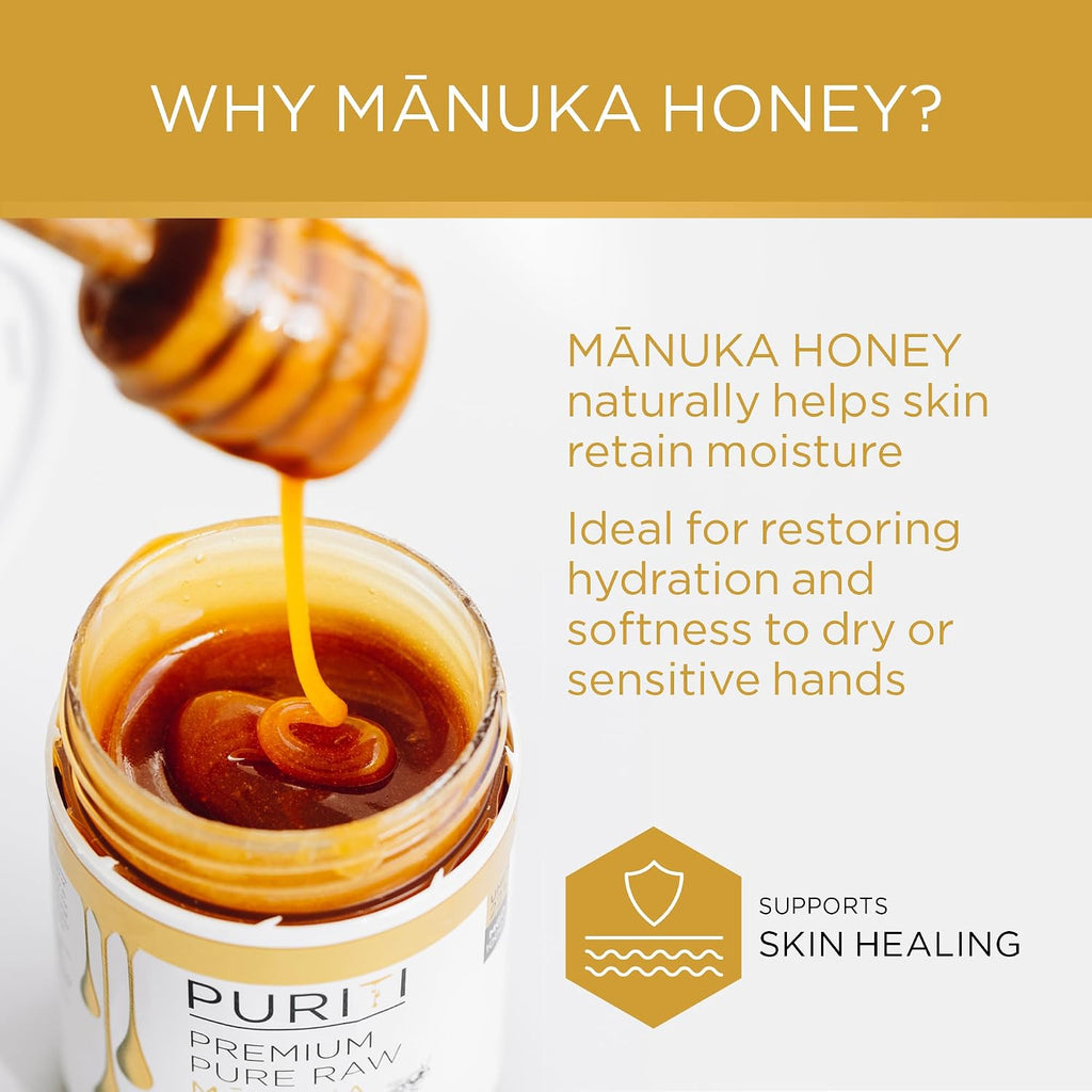 PURITI Nourishing and Fast-Absorbing Hand Cream with Manuka Honey 2.5 Fl Oz