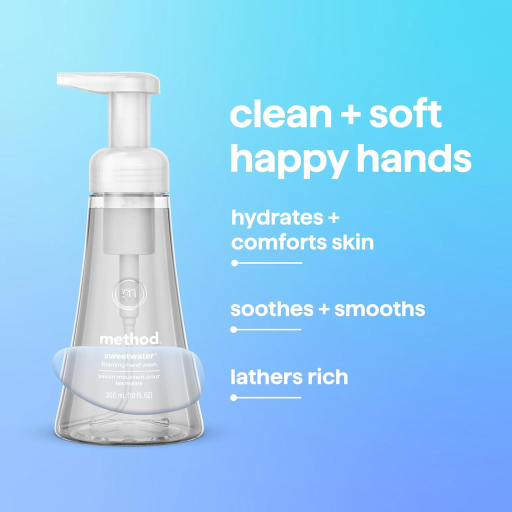 method Foaming Hand Wash, Sweet Water, 10 fl oz, 3 pack
