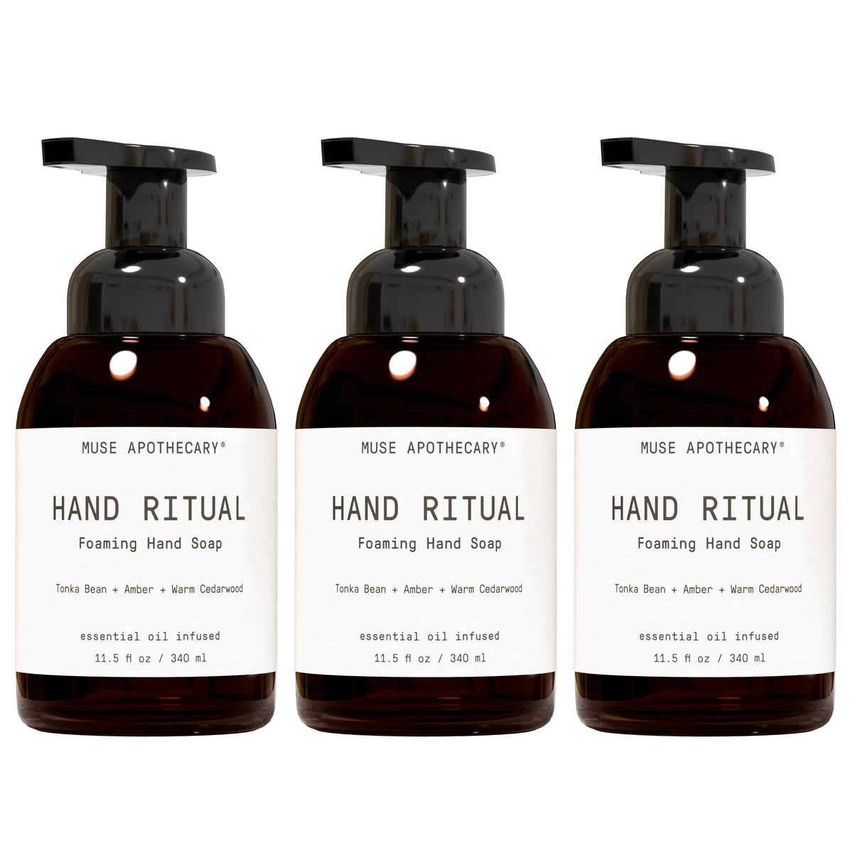 Muse Apothecary Hand Ritual - Aromatic and Nourishing Hand Soap, Infused with Natural Aromatherapy Essential Oils - USDA Certified Biobased - 16 oz, Aloe + Eucalyptus + Lavender, 2 Pack