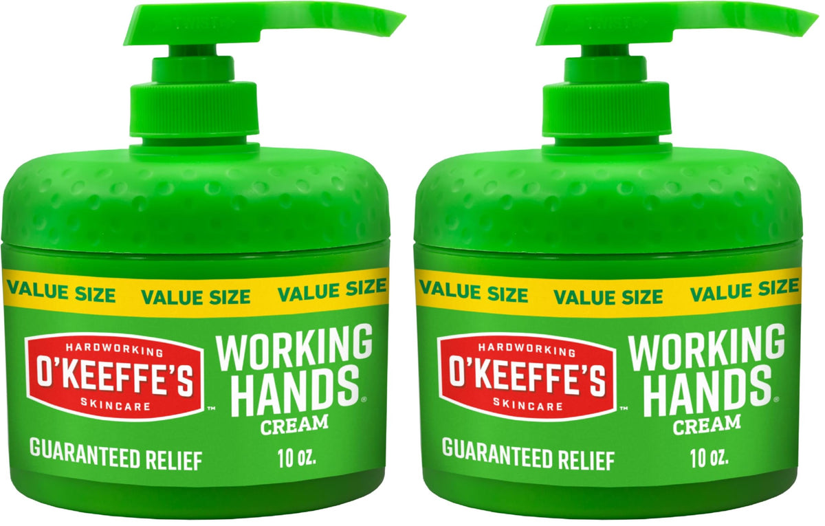 OKeeffes Working Hands Cream, Pumpable Jar, 10oz, Extreme Dryness
