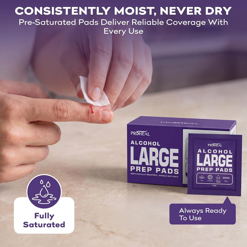 Alcohol Prep Pads - 150 70% Isopropyl Alcohol Wipes Individually Wrapped