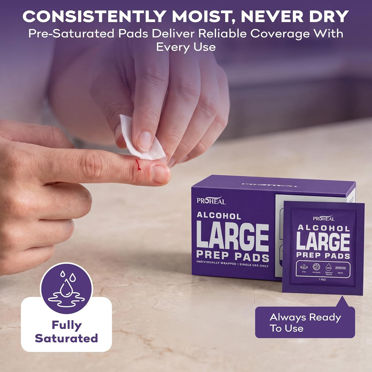 Alcohol Prep Pads - 150 70% Isopropyl Alcohol Wipes Individually Wrapped