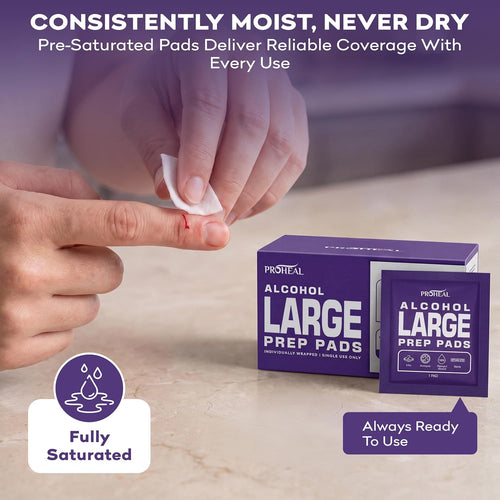 Alcohol Prep Pads - 150 70% Isopropyl Alcohol Wipes Individually Wrapped