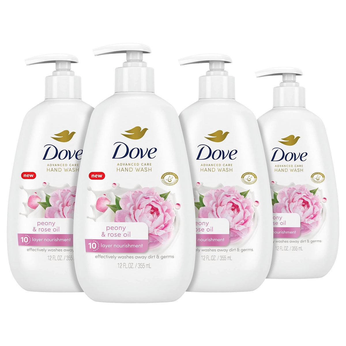Dove Advanced Care Hand Wash Deep Moisture for Soft, Smooth 4 Count 12 oz