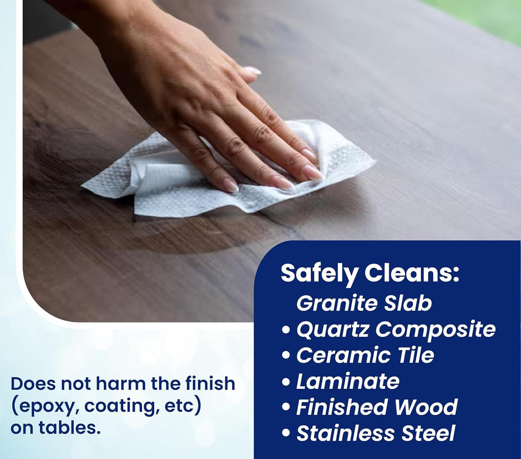 Restaurant & Institutional Table Cleaning Wipes – Multi-Purpose, No-Rinse, Streak-Free – 50 Count Pack, Case of 24 (1,200 Wipes Total)
