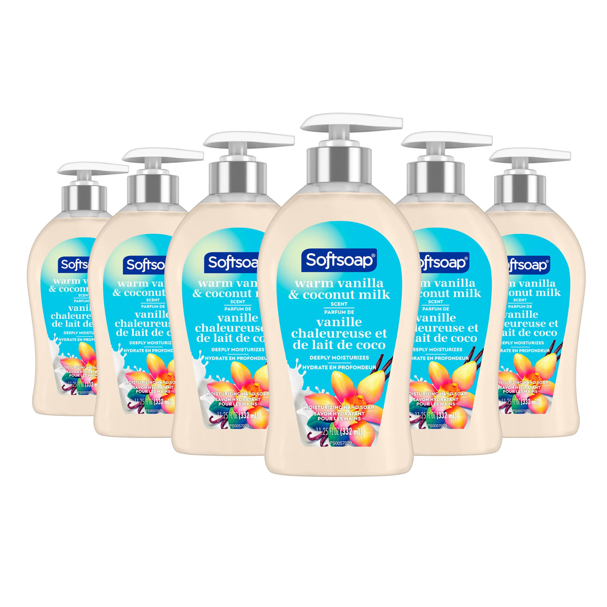 Softsoap Hand Soap, Warm Vanilla and Coconut Milk, 11.25 fl oz (6 Pack)