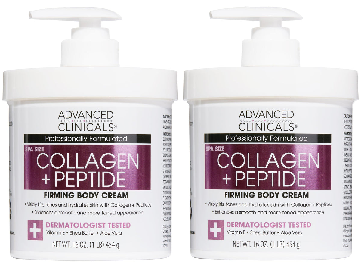 Advanced Clinicals Hyaluronic Acid Moisturizer Body Cream W/Vitamin E | Hydrating Cream & Body Lotion For Women & Men To Help Improve Look of Wrinkles, Dry Skin, Crepey Looking Skin, 16 Ounce