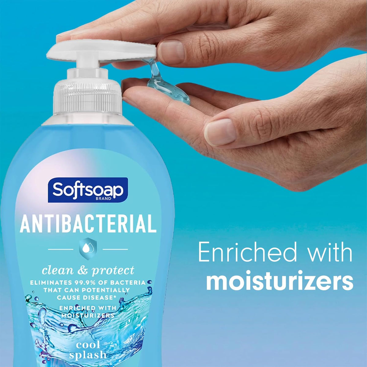 Softsoap Antibacterial Hand Soap, Cool Splash Scent, 11.25 fl oz (6 Pack)