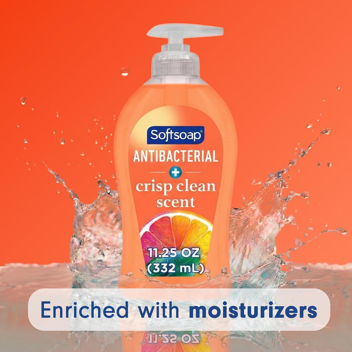 Softsoap Antibacterial Liquid Hand Soap, Crisp Clean Scent, 11.25 fl oz