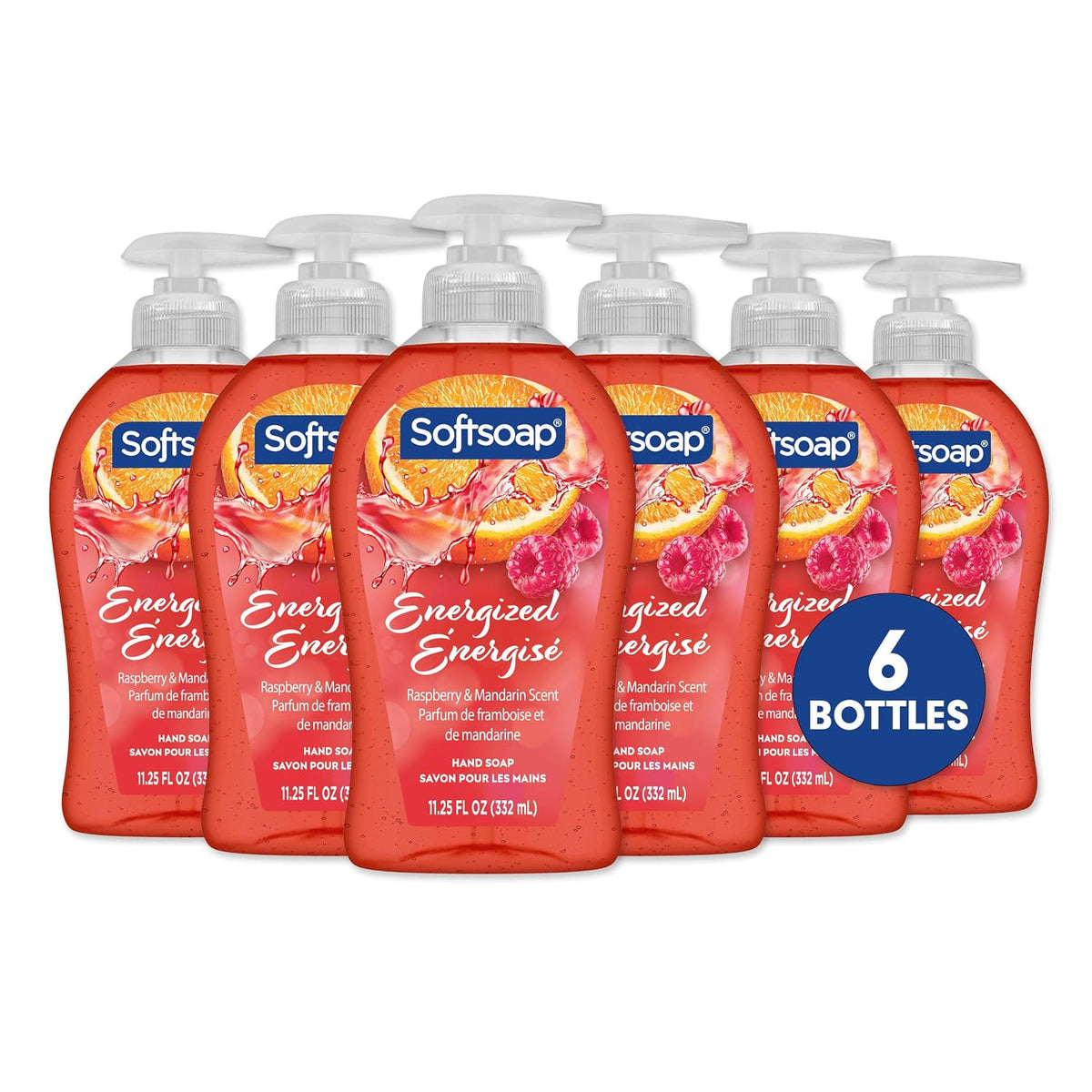 Softsoap Liquid Hand Soap, Raspberry & Mandarin Scent, 11.25 fl oz (6 Pack)