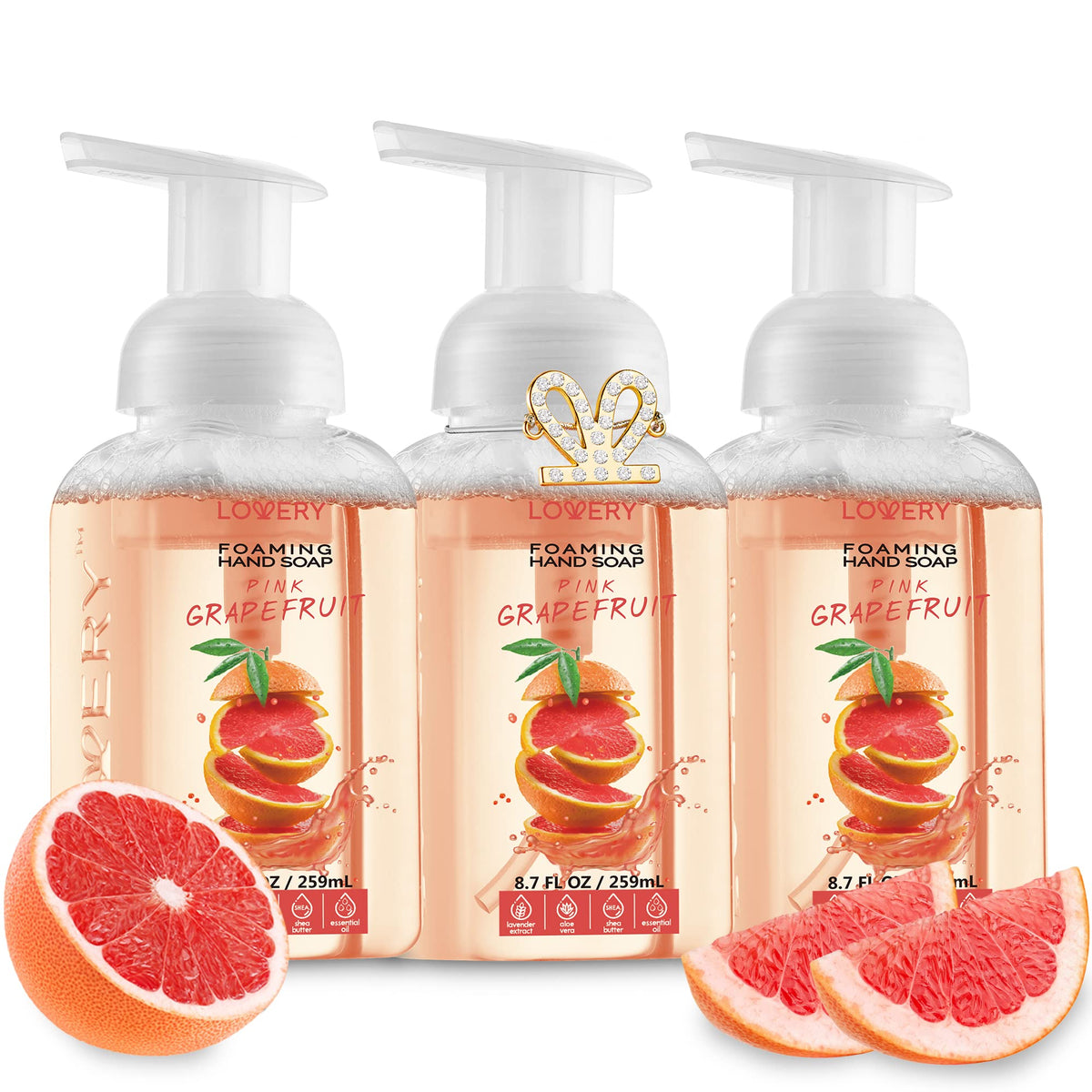 Foaming Hand Soap 10 Pack, Moisturizing W Aloe Vera & Essential Oils - Alcohol-Free Citrus Blend, Lemon, Orange, Lime, Grapefruit, Black Cherry Fragrances & More Hand Wash for Kitchen and Bathroom