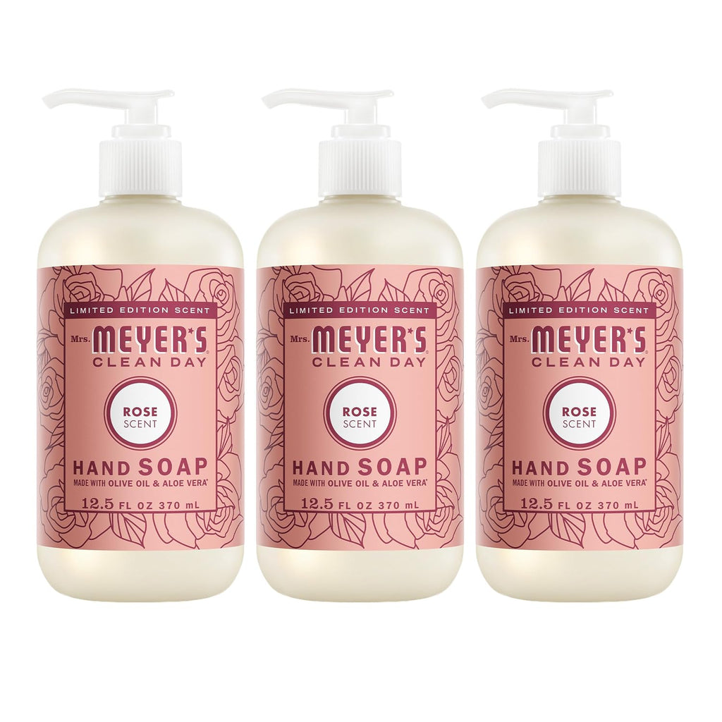MRS. MEYER'S CLEAN DAY Liquid Hand Soap Rose (12.5 Fl Oz (Pack of 3))