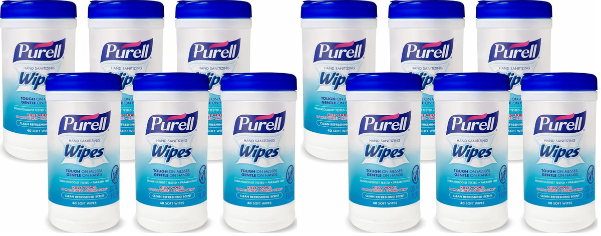 Purell Hand Sanitizing Wipes Canister, Clean Scent, 6pk x 40ct, 9120-06-CMR