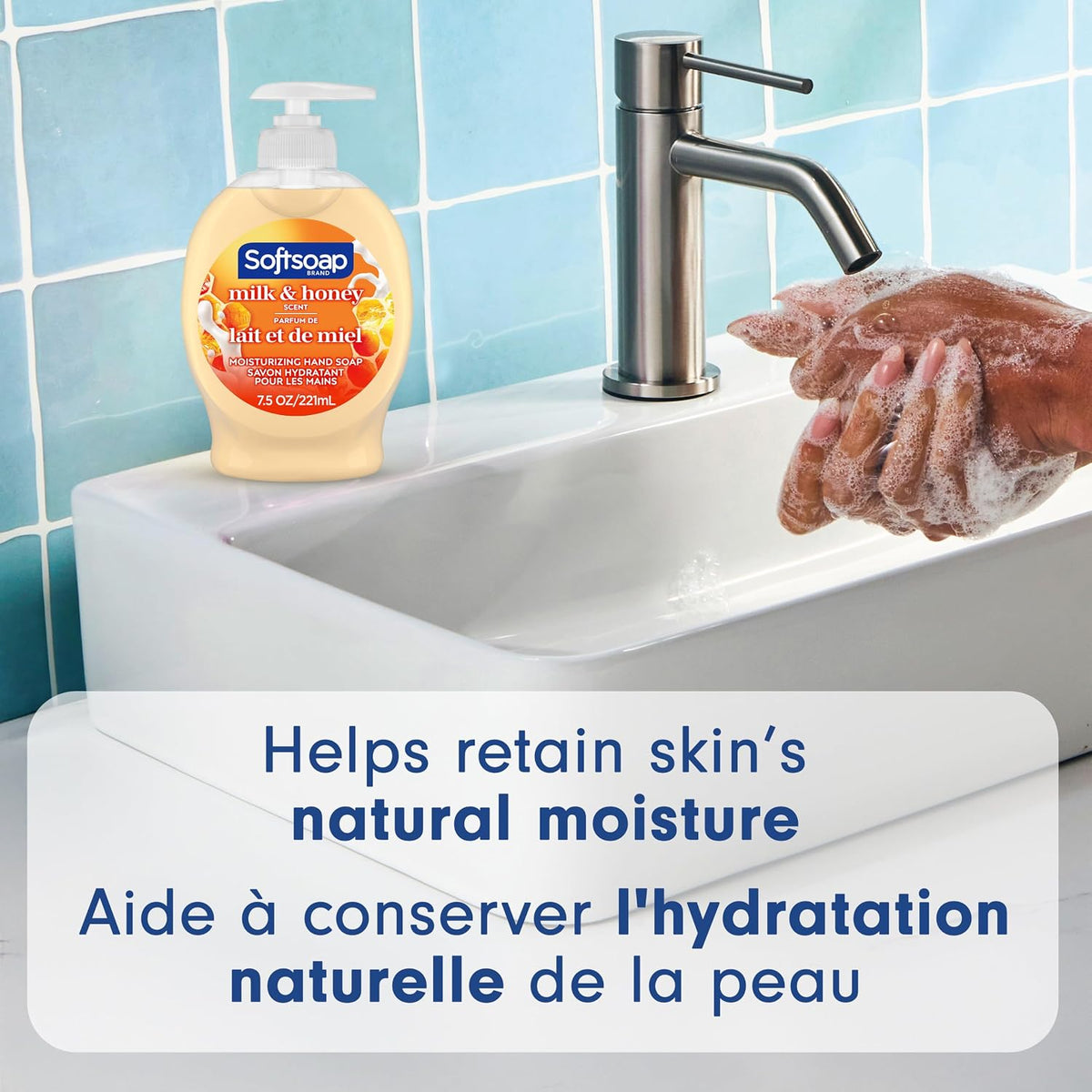 Softsoap Moisturizing Liquid Hand Soap, Milk and Honey, 7.5 Fluid Ounce, Pack of 6 (Package may vary)