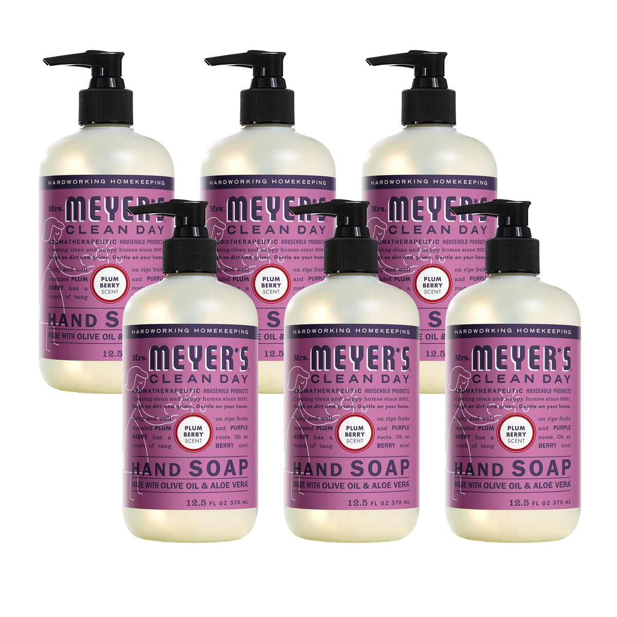 MRS. MEYER'S CLEAN DAY Liquid Hand Soap, Honeysuckle, 12.5 fl oz, 6 Pack