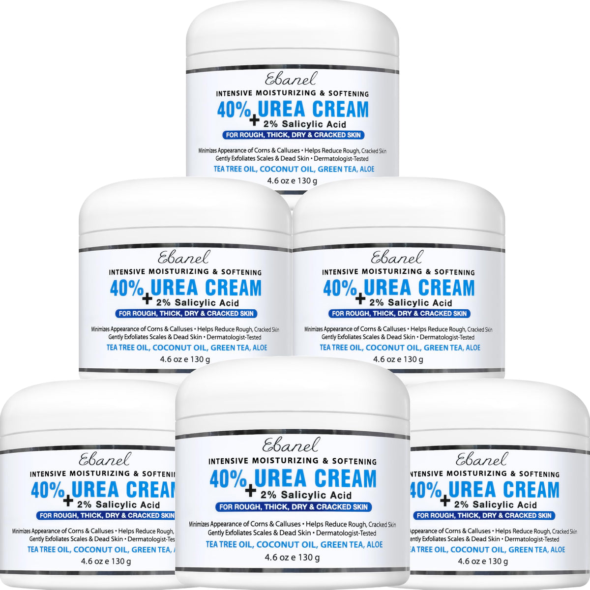 Ebanel Urea Cream 40% plus Salicylic Acid 2% for Dry Cracked Feet Skin