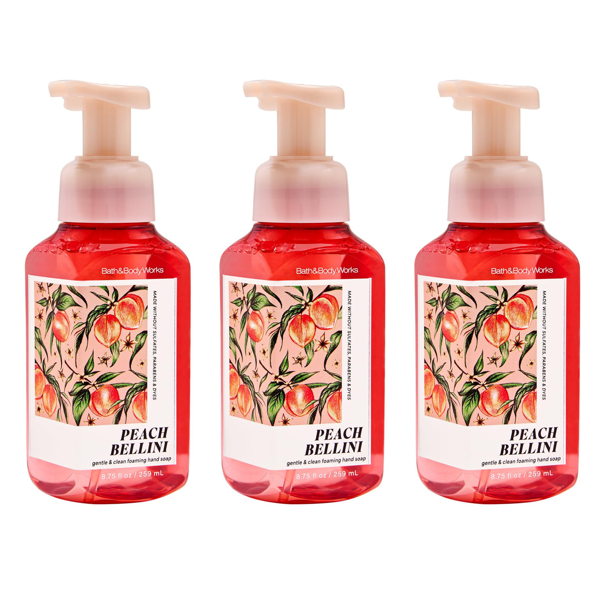 Bath & Body Works Foaming Hand Soap, Mahogany Teakwood, 3 Pack