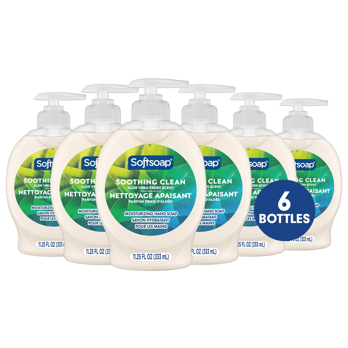 Softsoap Moisturizing Liquid Hand Soap, Soothing Clean Aloe Vera - 7.5 Fl Oz (Pack of 6)