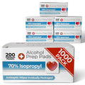 Alcohol Prep Pads - 70% Isopropyl Alcohol Wipes, 2000 Pack Individually Wrapped Alcohol Pads Bulk - Great for Home, Medical and First Aid Kits