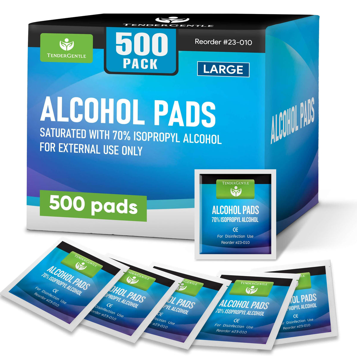 Alcohol Wipes for Injections - 100 Sterile Alcohol Prep Pads, Large Swabs