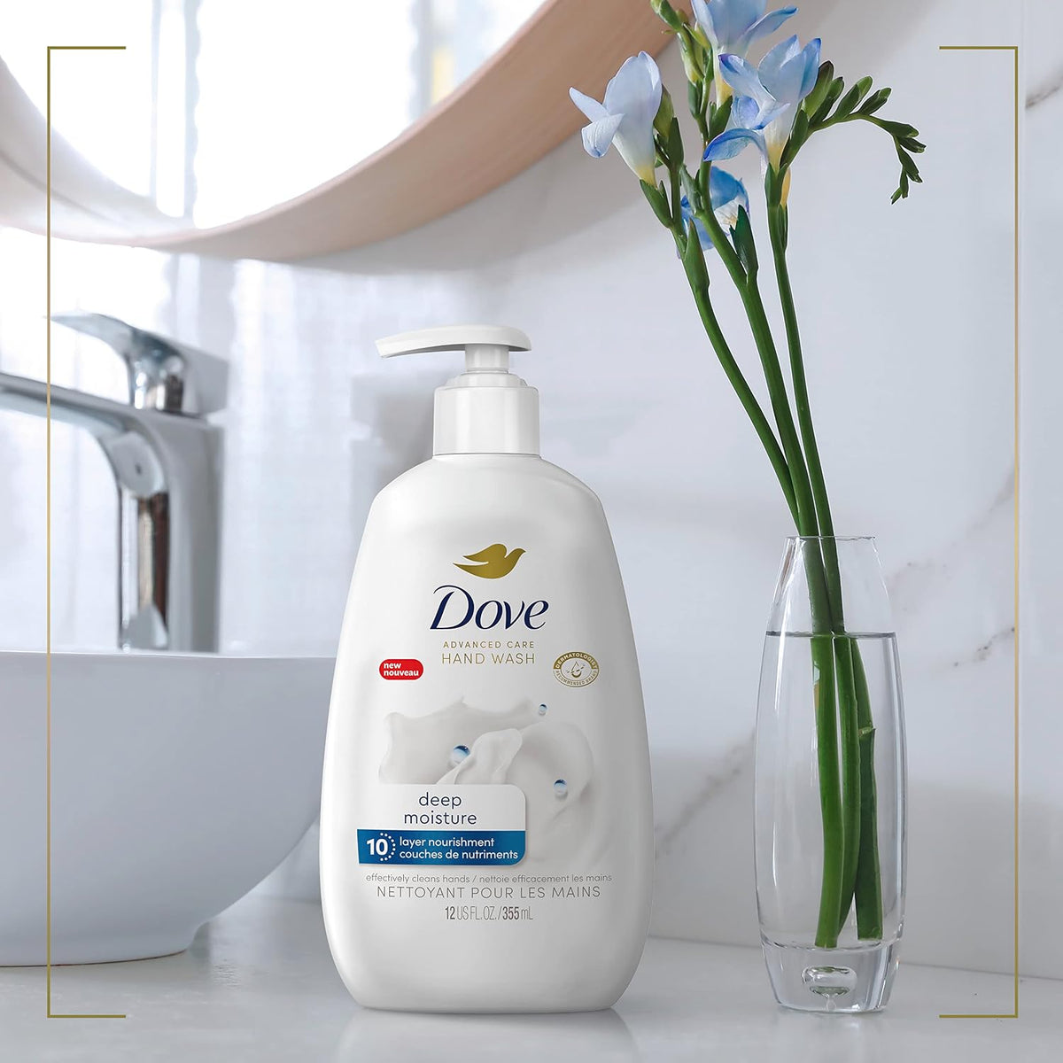 Dove Advanced Care Hand Wash Deep Moisture for Soft, Smooth 4 Count 12 oz