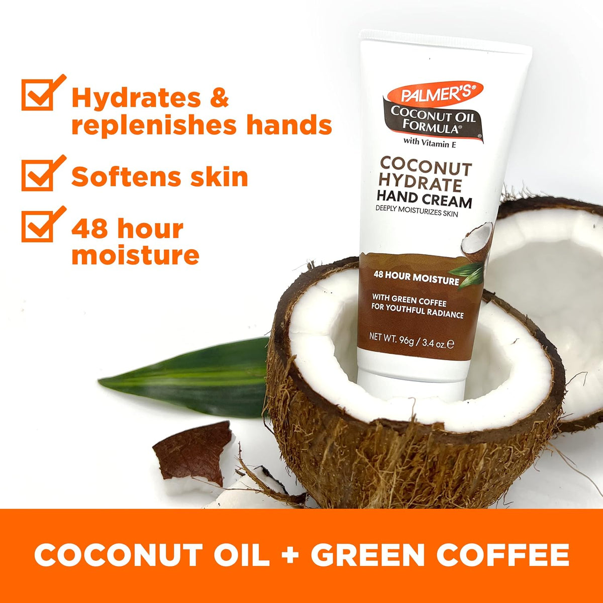 Palmer's Coconut Oil Hand Cream, Moisturizing Formula for Dry Skin (3.4 Oz)