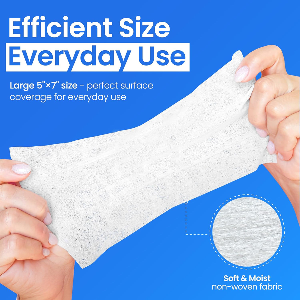 Safe n' Simple Adhesive Remover for Skin - 5"x7" 50 Wipes - Stoma Adhesive Remover Wipes - Alcohol Free Wipes for Sensitive Skin - No Sting Adhesive Remover Wipes