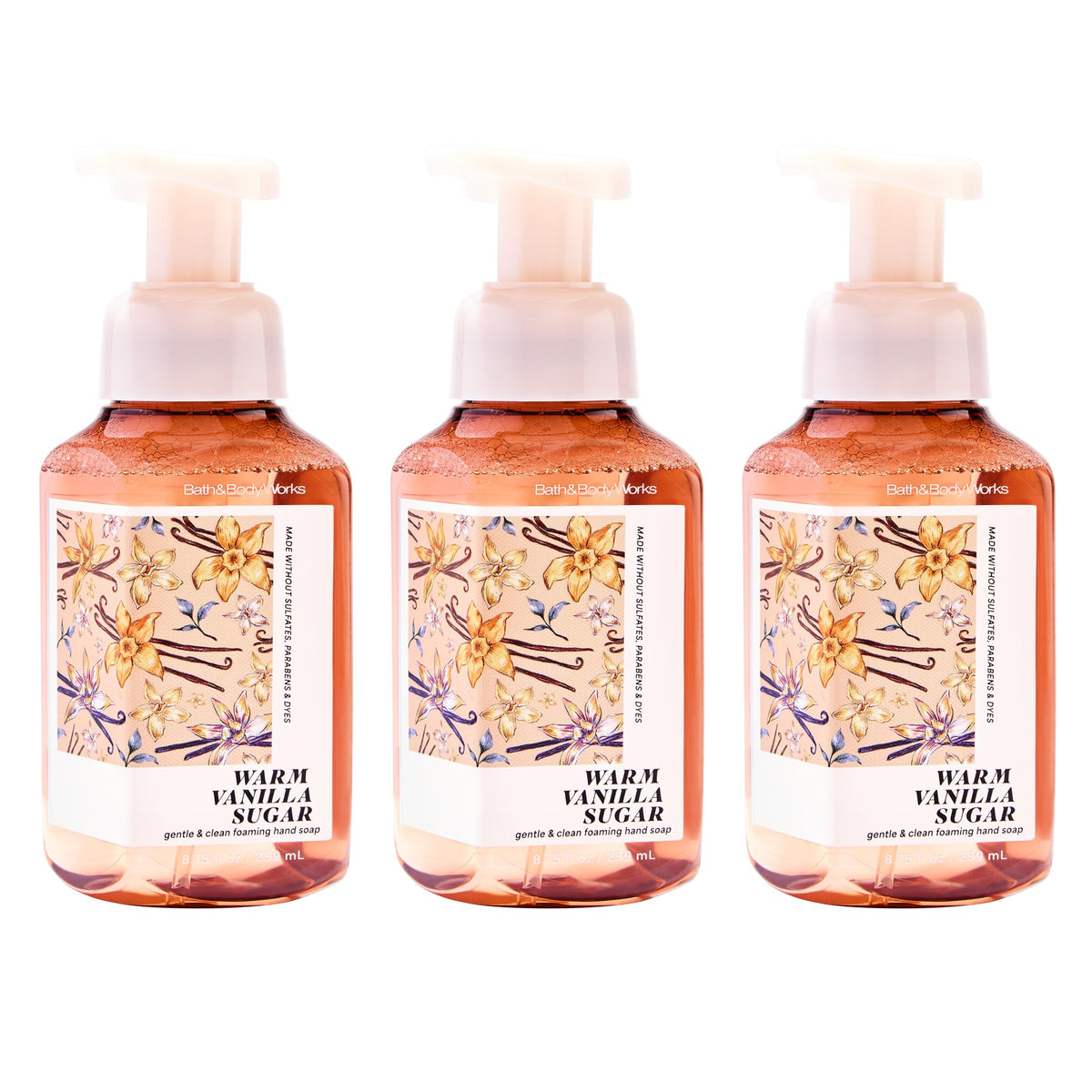 Bath & Body Works Foaming Hand Soap, Mahogany Teakwood, 3 Pack