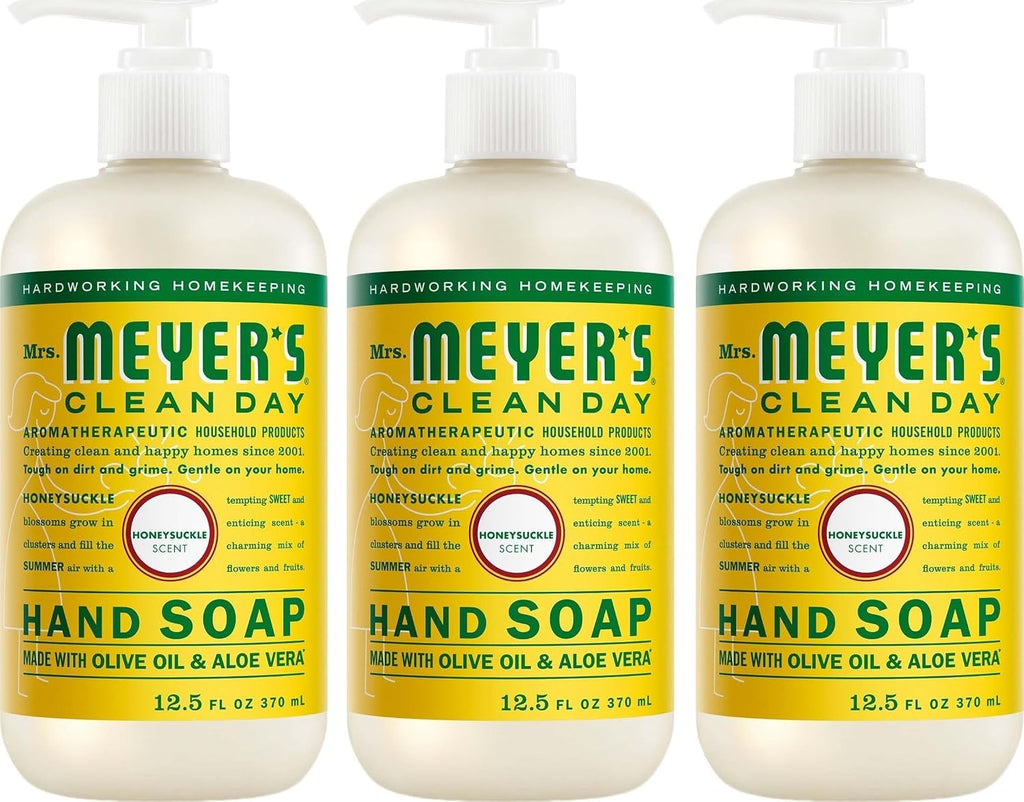 MRS. MEYER'S CLEAN DAY Liquid Hand Soap, Honeysuckle, 12.5 fl oz, 3 Pack