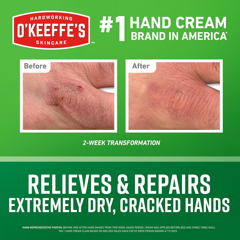 OKeeffes Working Hands Cream, Pumpable Jar, 10oz, Extreme Dryness