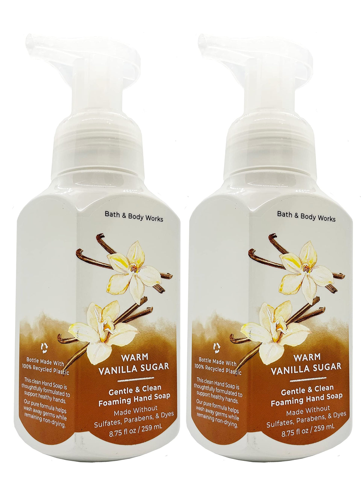 Bath and Body Works Gentle Foaming Hand Soap Kitchen Basics - Cozy Vanilla Almond, Crisp Morning Air, Mahogany Teakwood, Champagne Toast, White Tea and Sage, 8.75, Pack of 5