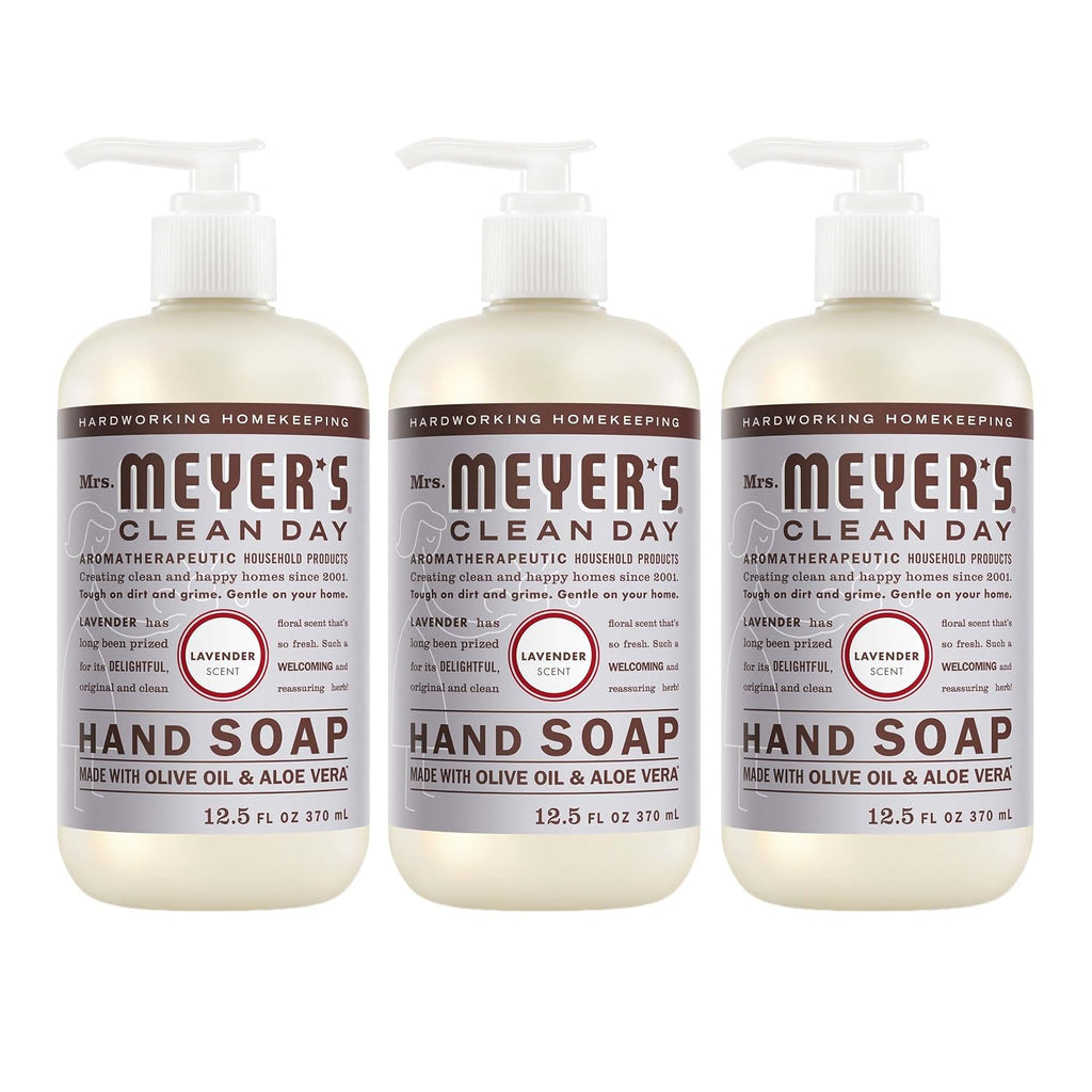 MRS. MEYER'S CLEAN DAY Liquid Hand Soap, Lavender, 12.5 fl oz, 3 Pack