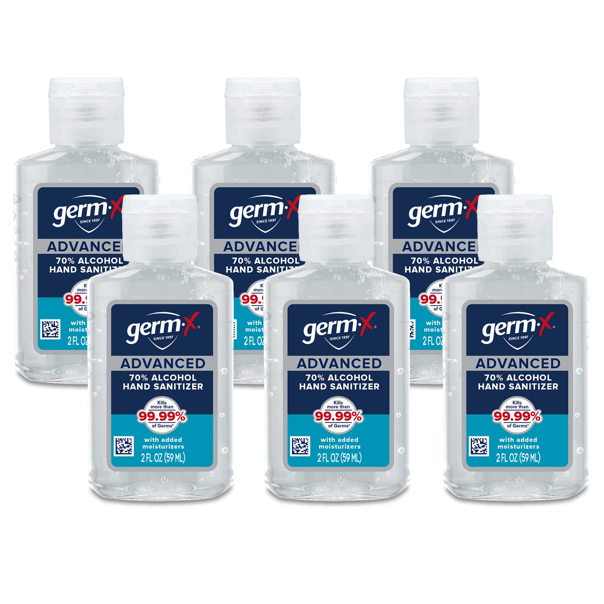 Germ-X Advanced Single-Use Hand Sanitizer Wipes, 20 Soft Wipes (Pack of 10), Fast-Drying & No Rinse Plant-Based Alcohol, Moisturizing Hand Sanitizer with 70% Alcohol