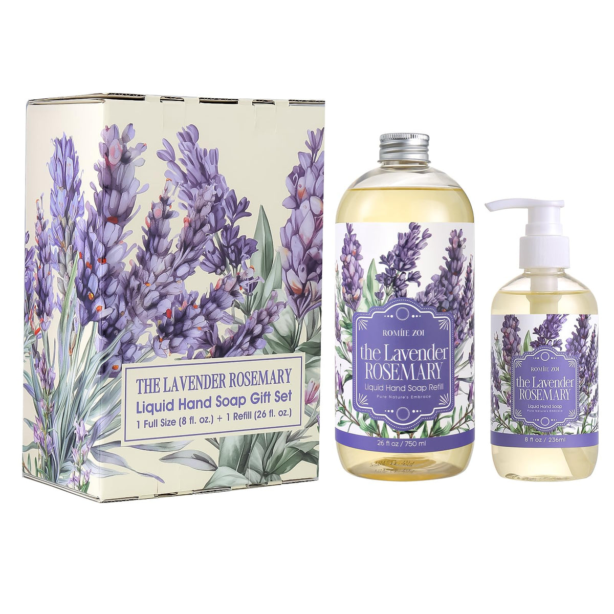 ROMIIE ZOI Liquid Hand Soap Refill, Eucalyptus Mint, 26 Fl Oz, 3-Pack