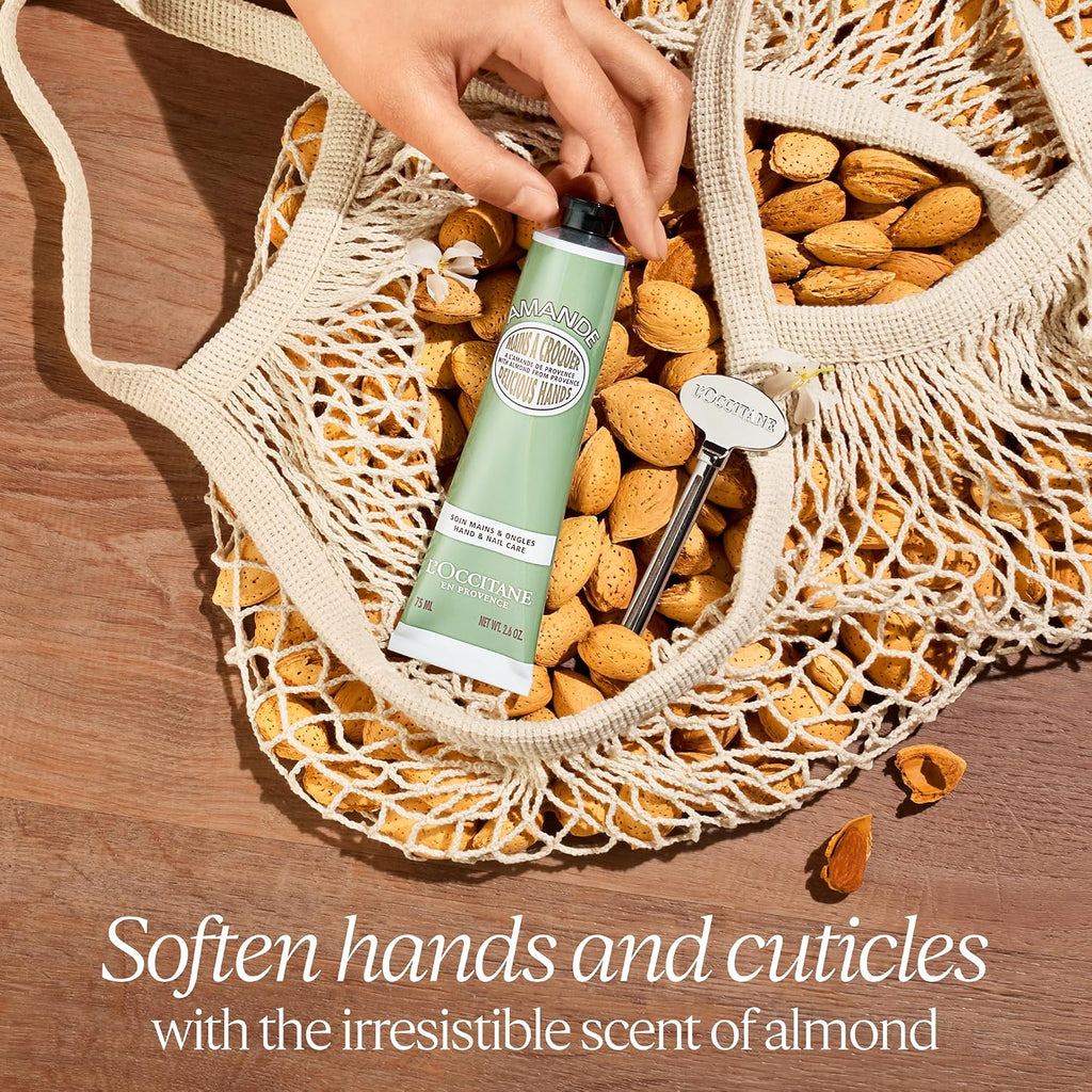 L'OCCITANE Almond Delicious Hands Hydrating Cream, Fast-Absorbing, Vegan